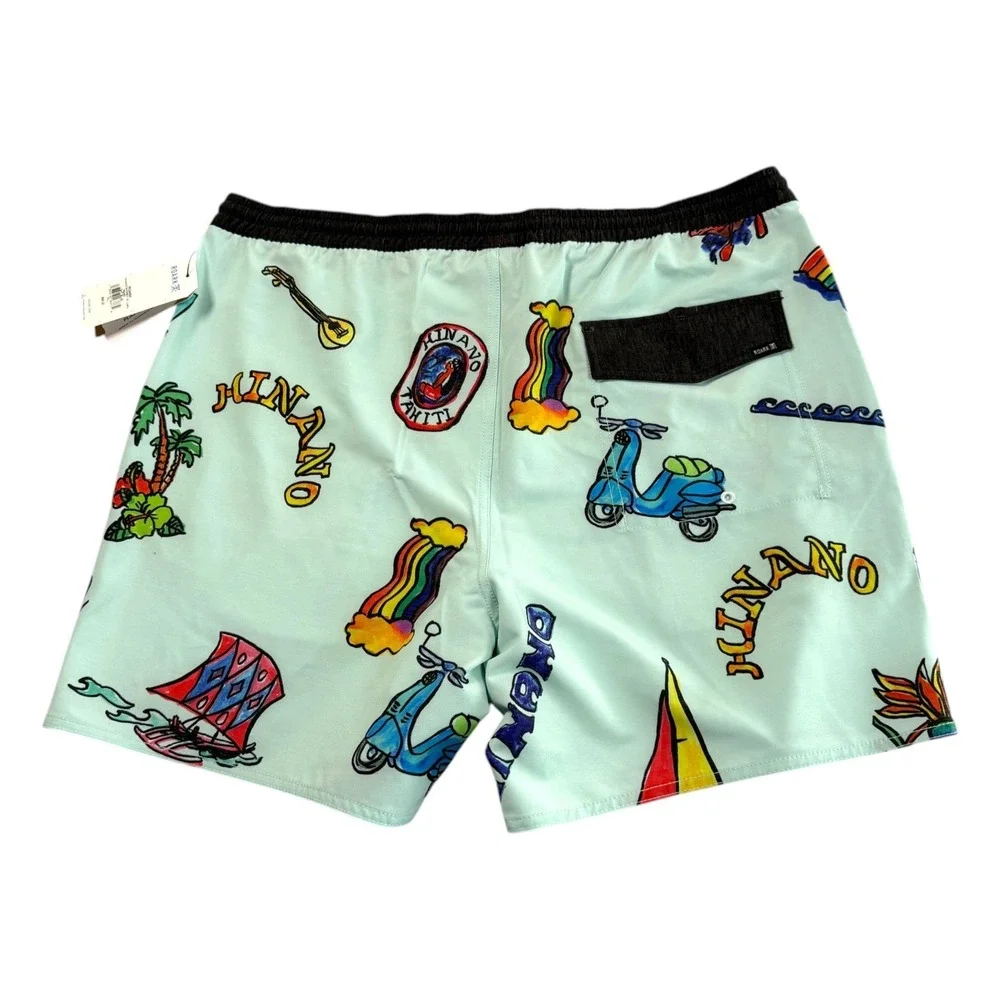 New Roark x Hinano Shorey Luau Board Shorts Sz XL 16